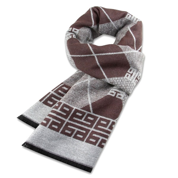##/(Brun) Herrscarf Varm Tjockad Kashmirscarf##/