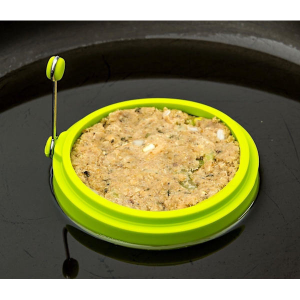 Set med 4 Silikonäggringar (Grön) - Icke-klibbiga pannkaksmögel - R