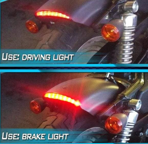 Motorsykkel tilbehør - Konverteringslys - Rød, XL883 1200 LED-lys