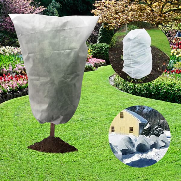 1 x 0,8 m vintertäcke i non-woven - vitt - lätt att använda - skydd