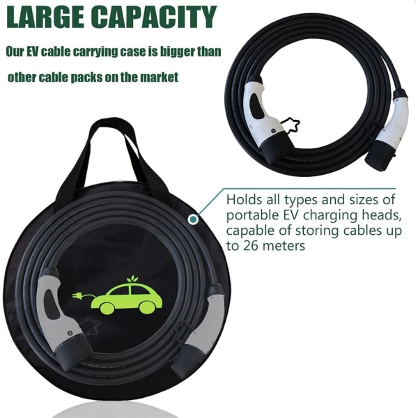 EV Cable Bag Cable Bärväska (600D Polyester) Elbil Cha