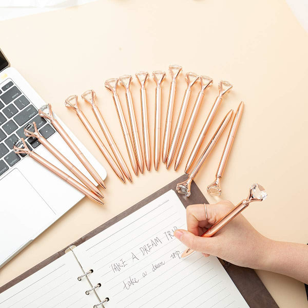 16 kpl Rose Gold Diamond-kuulakärkikynää, toimistotarvikkeita, joululahja