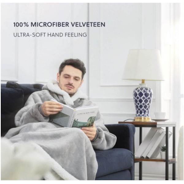 ##/Huva med Ärmar Mjuk Filt Helkroppsfilt 150CM Soffa Filt##/