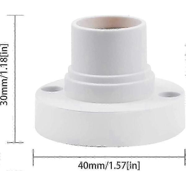E14 Lamphållare i Plast, 5-pack, Edison Skruv Taklampssockel - Perfekt Present