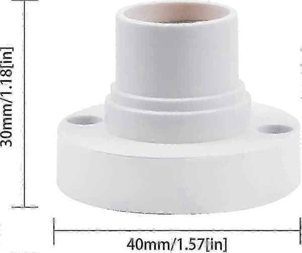 E14 Plast Lampeholder, 5 Pakker, Edison Skrue Taklampe Sokkel - Flott Gave