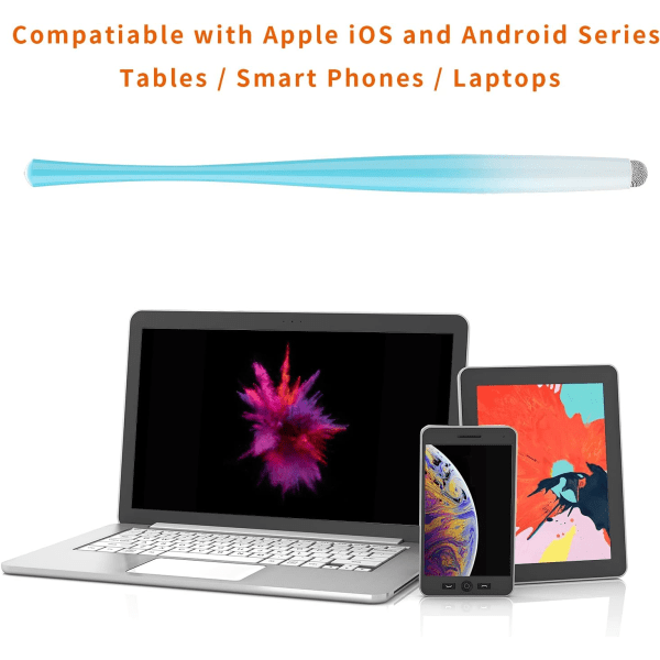 Smal stylus för pekskärmar, för iPhone, iPad, Kindle Fire, inkl