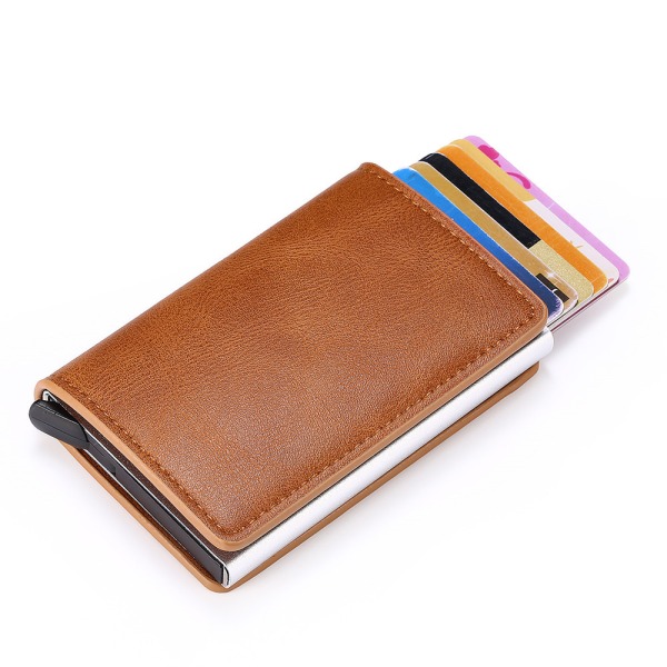 Aprikos kreditkortshållare plånbok för män Kvinnor Bank Cardhol