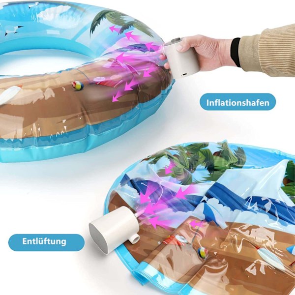 ##/Luftpumpe med 5 dyser for oppblåsing og avblåsing, bærbar og oppladbar##/