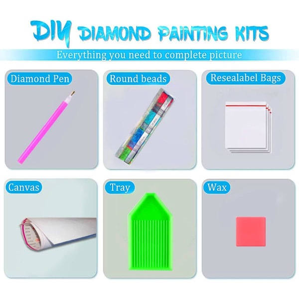 ##/30*40cm, 5D diamantmålning kit, häst##/