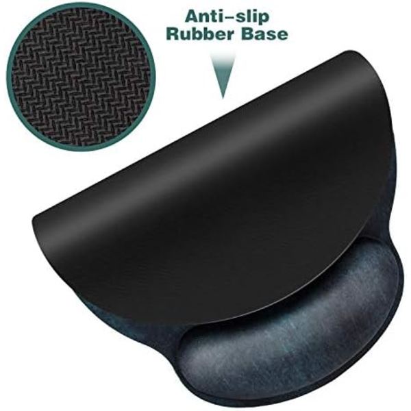 Ergonomisk Musmatta med Gel-handledsstöd - 10 tum x 9,05 tum - Smärtlindring