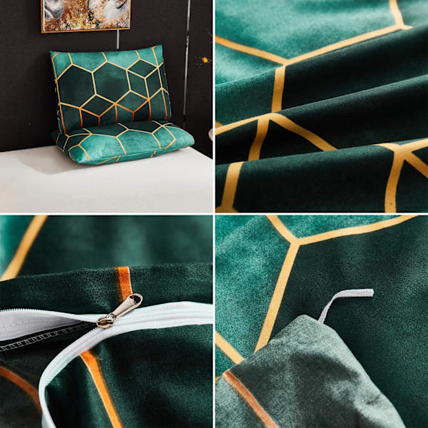##/Täcke Set 135x200cm med 1x Kuddfodral 50x70cm Unik Mode 3D##/