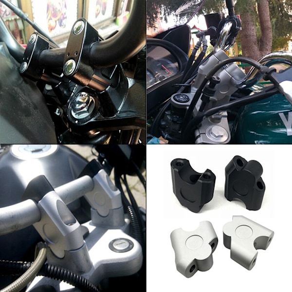 ##/Styrhöjare Universal Motorcykel för 22mm Motorcykelstyre Styrhöjare Bakre Montering Adapter##/
