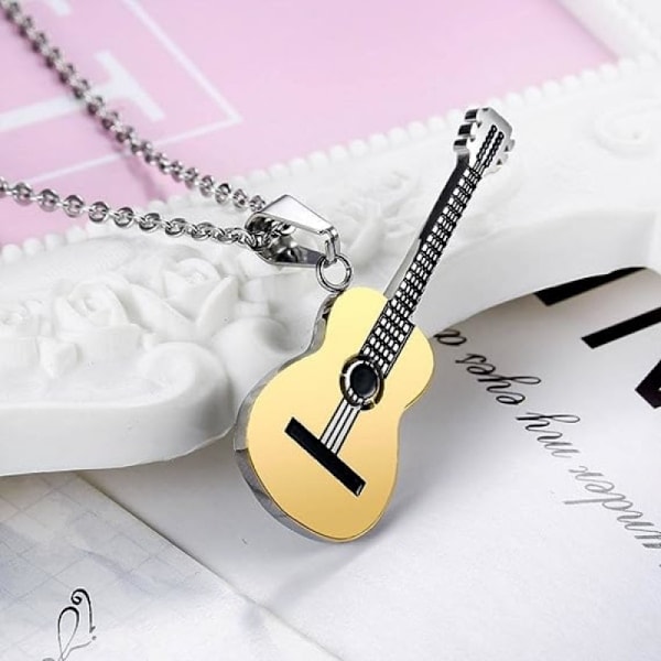 ##/Silverhalsband Musik Gitarr Hänge Halsband Män Kvinnor##/