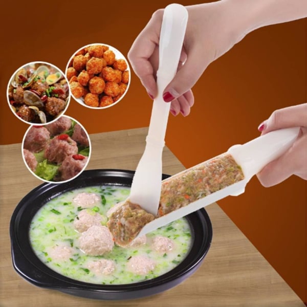 Kitchen Creative Meatballs Fish Balls Maker Processor Scraper Wh