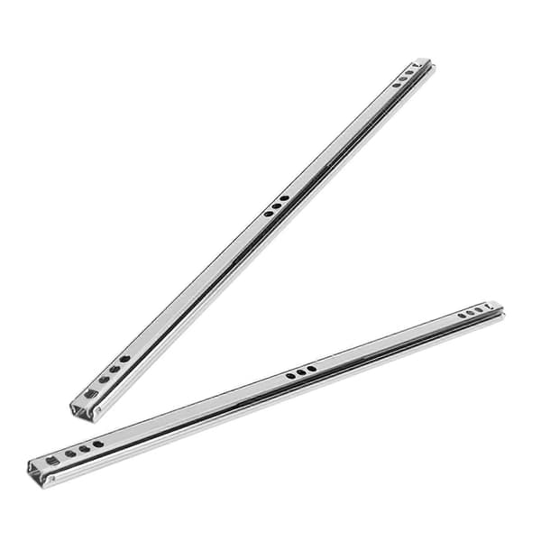 2 stk./sæt 342x17 mm koldvalset stål skuffeskinne kugleleje glide til skab skænk