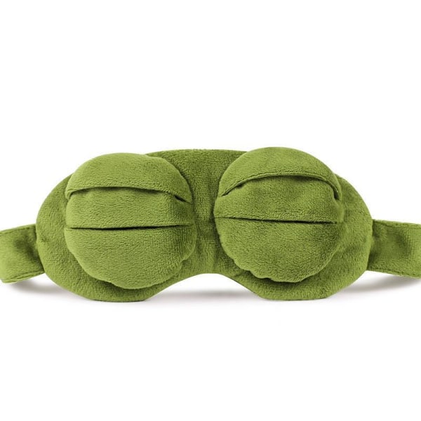 Yksiosainen Cute Green Frog 3D Eye Mask Cover Sleep Rest Anime Fun