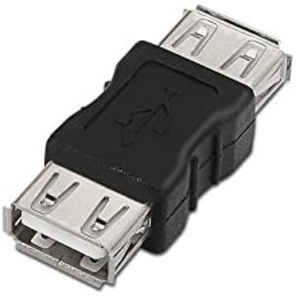 USB 2.0-adapter, A/FA/F, hona-hona, svart