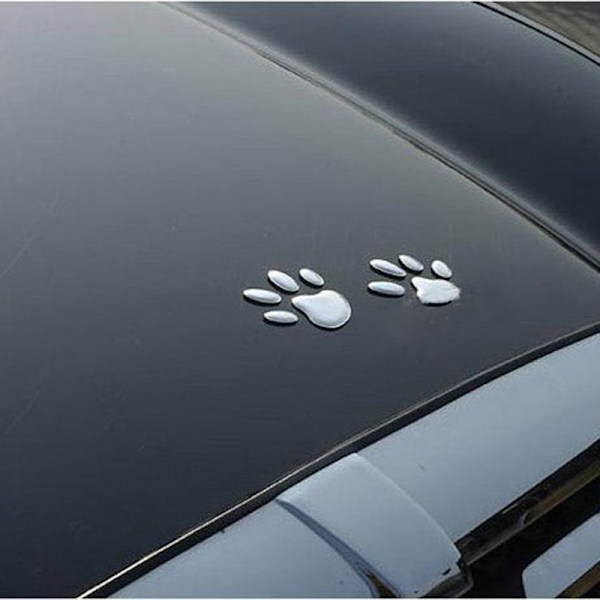 5 Par Bear Dog Paw Dyre 3D Fodspor Bilstickere til Bil De