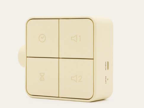 Beige Digital Vækkeur, Kompakt Batteridrevet Vækkeur