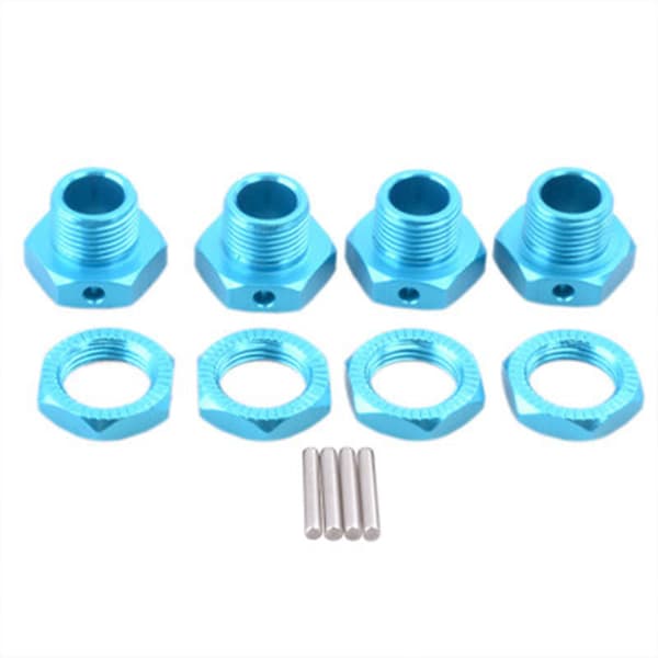 ##/Blå 4-pack Infinity 1:8 Aluminiumlegering bond 94762 94081 17MM RC Bil Hjulnav Adaptrar##/