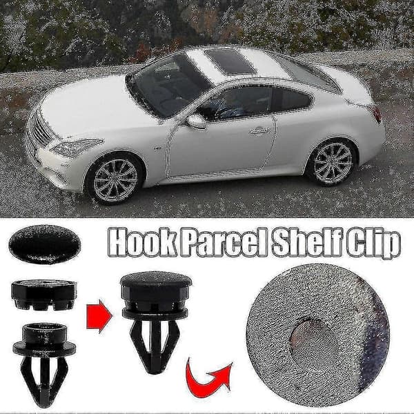 10X Klips Fasteners til Nissan Juke F15 Hooks Parcel Shelf Hanger Plastikknap)[HhhhS]