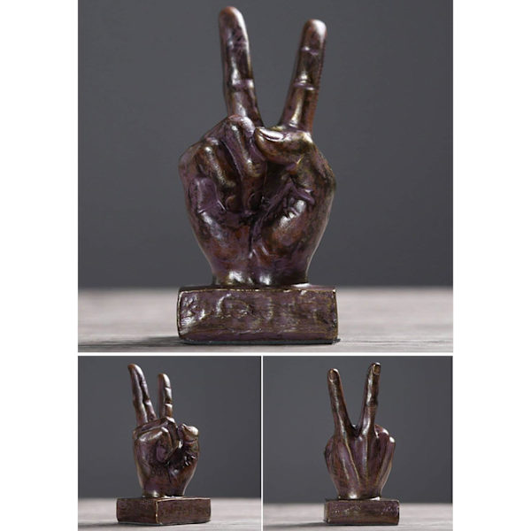 Håndskulptur Dekoration Finger Statue Harpiks Kontor Hjem Dekorationer