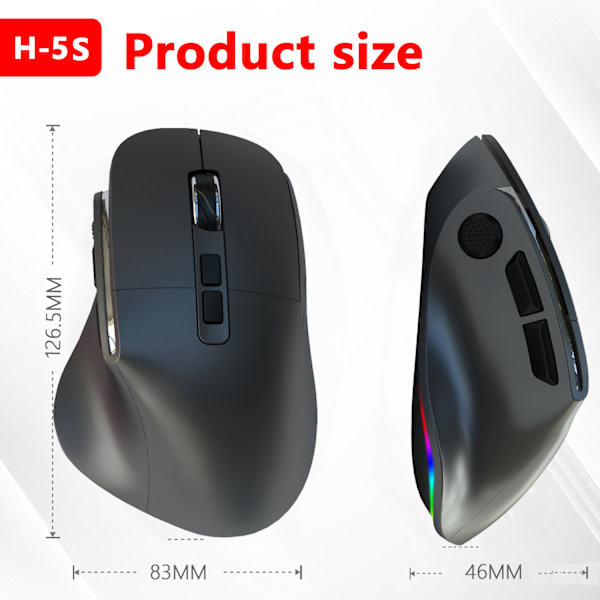 ##/Hvid Genopladelig Trådløs Dual-Mode Bluetooth Mus##/