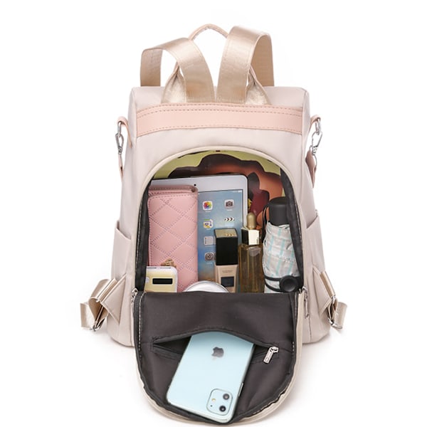 ##/Ryggsekk reiseveske for kvinner i khaki##/