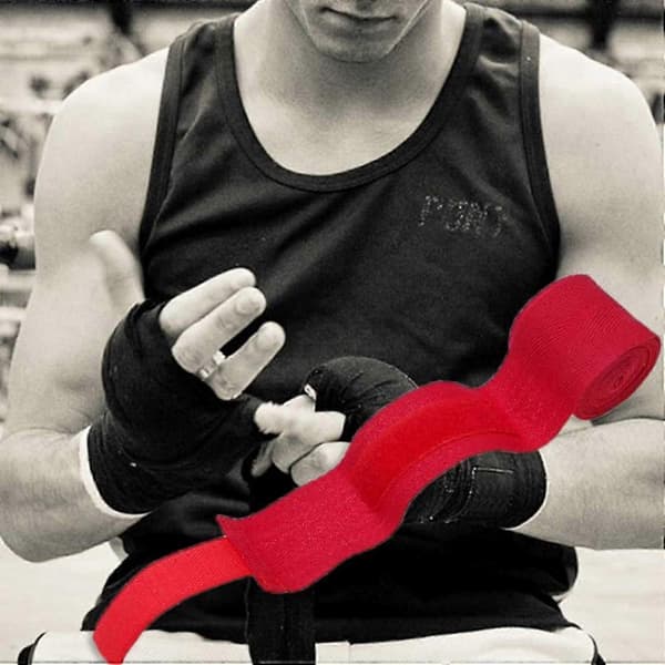 2 st 2,5 m Eslatic bomullssportbandage boxningsbandage för Muay Thai Mma Taekwondo handskaromslag