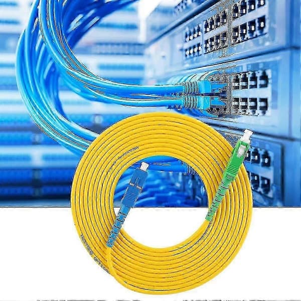 Optisk fiber, fiberjumper 20 m optisk kabel patchledning fiber patchledning miljøvenlige materialer