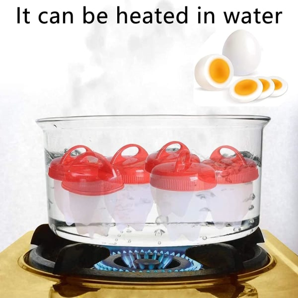 6 st Silikonäggkokare formar Silikonäggkokare Äggkokare Ägg