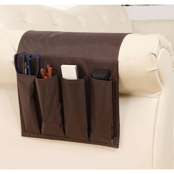 ##/(Brun) Soffa Armstödsförvaringsväska, Soffa Fjärrkontroll Stativ Soffa Oxford##/