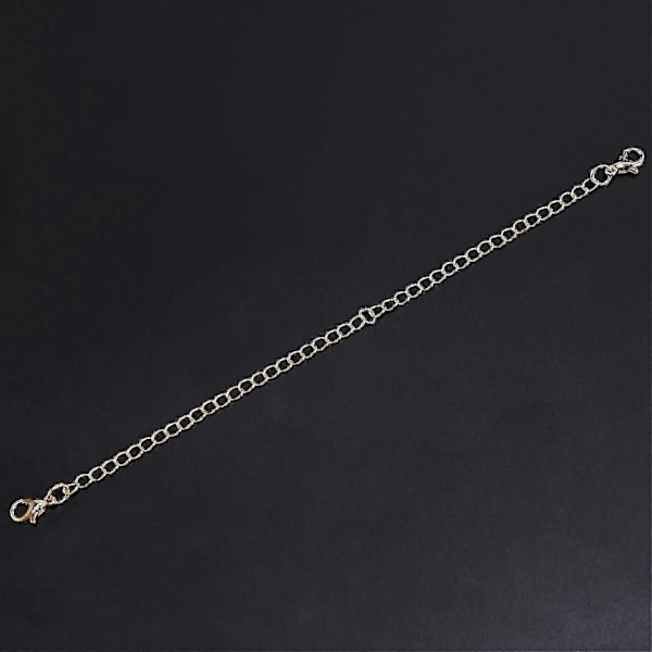 12 stk. kjedeforlenger, 6 størrelser rustfritt stål armbåndsforlenger halskjede forlenger for DIY smykker