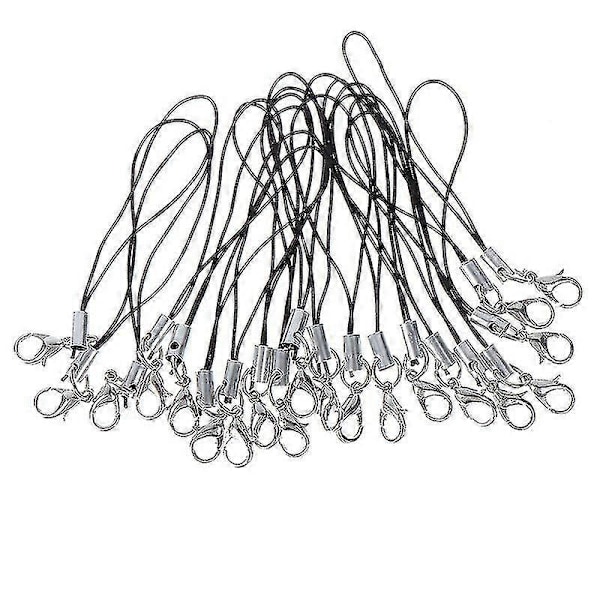 10 st Nyckelband Nyckelring För USB-minne Rem Svart Hfmqv