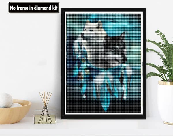 5D timanttimaalaus DIY timanttimaalaus (30*40cm), Susikuningas