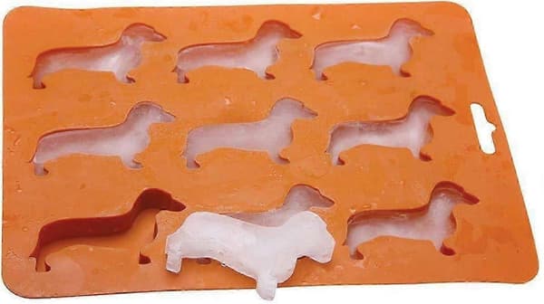Hundformad isbitsform, 9 hålig tax isbitsform, BPA-fri - Idealisk för frys, mat, vatten