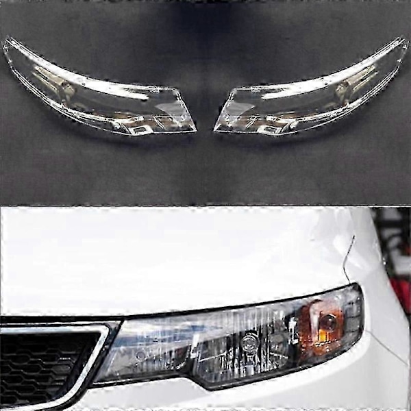 För Kia Cerato/Forte 2009 2010 2011 2012 2013 Bilstrålkastare Strålkastare Klar Lins Auto Skalskydd (höger)