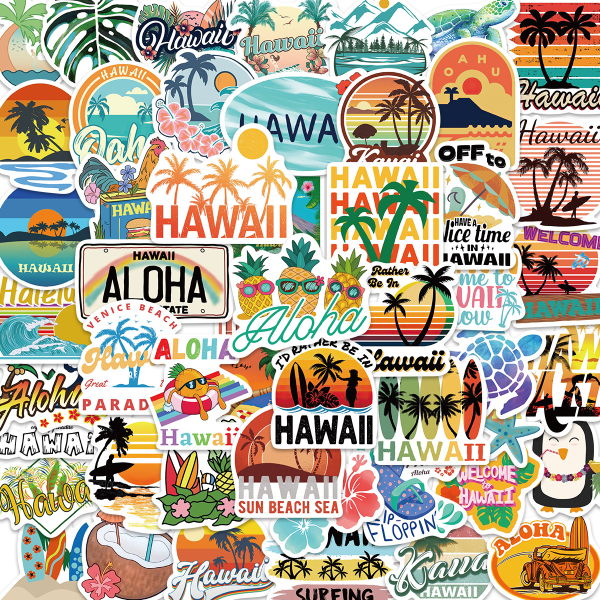 #50 graffiti-klistermärken i hawaiisk sommarstil#