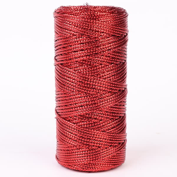 /#/Rød Jule Metallic Reb 1,5mm 100M (Ikke-elastisk) Kreativ Voks/#/