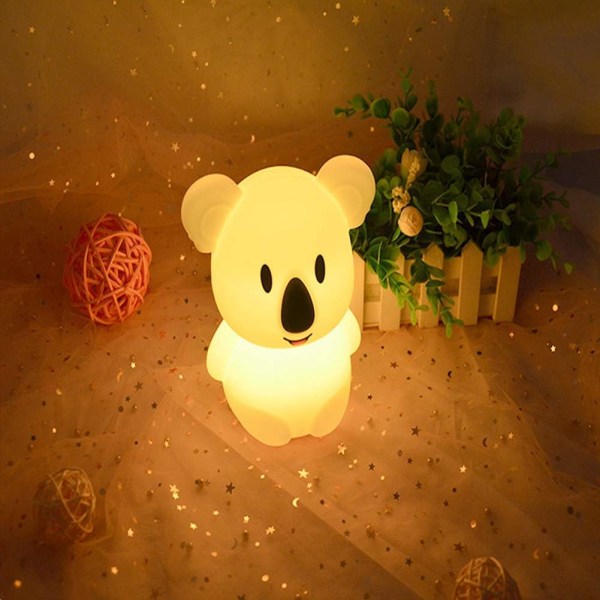 Børnenatlys, genopladeligt baby LED-natlys med blød Si