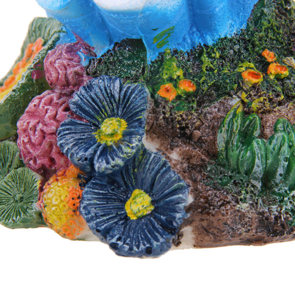 Polyresin Cube Habitat Akvariumdekorasjon Liten 13 x 14 cm