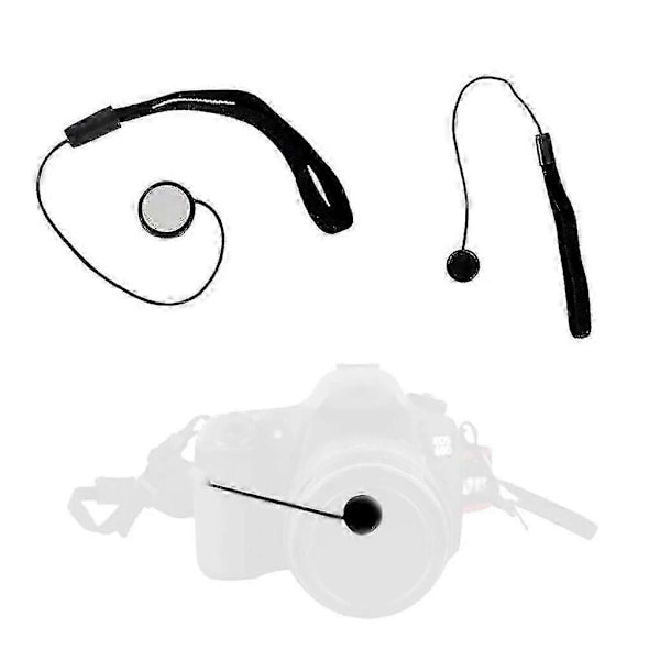 5 stk. Linsebeskyttelsesdeksel Anti-tapt Tau, Universell Dslr Slr Kamera Anti-tapt Linsebeskyttelsesdeksel Holder Lanyard Stropp Forebygge Tap