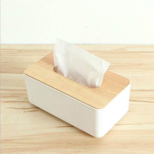Træpapirboks, Papirservietdispenser 21*13*9.8cm, Praktisk Papirserviet
