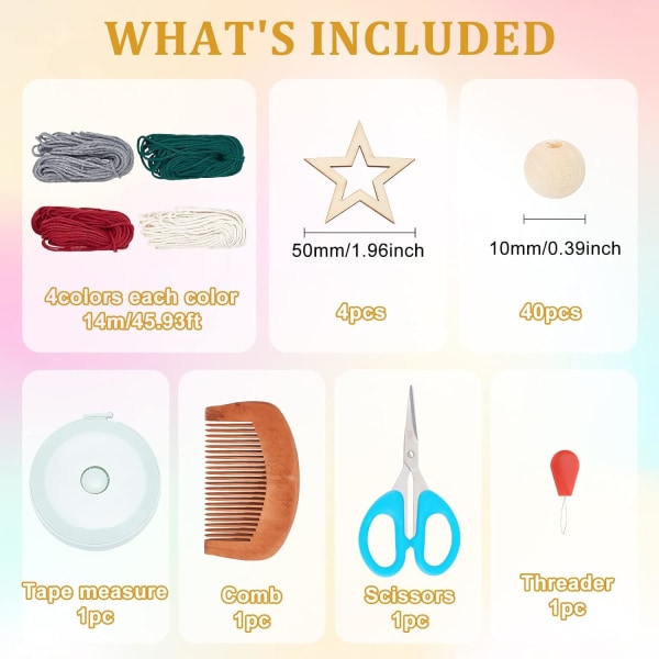 DIY Makrame Juletræ Kit Makrame Kit til Begyndere Jul