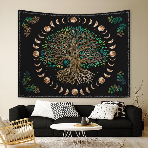 130x150cm Livets Träd Väggbonad för Naturdekoration