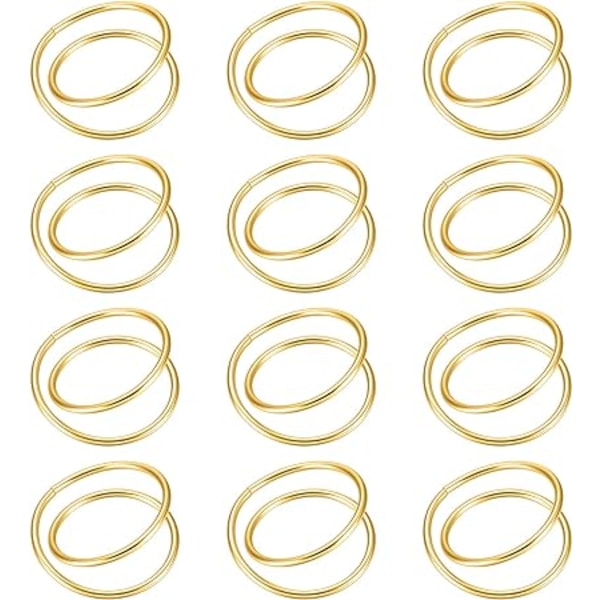 12 stk. (Guld) Guld Servietringe Metal Spiral Servietringe Buck