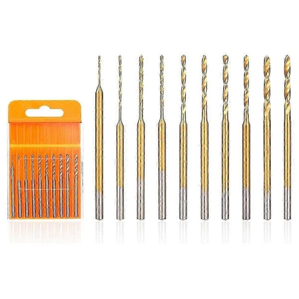 Mini Twist Drill Bit Sett, 0.6mm-2.2mm, HSS 2.35mm Skaft Titanbelagt Liten Drill Bit Hullboring