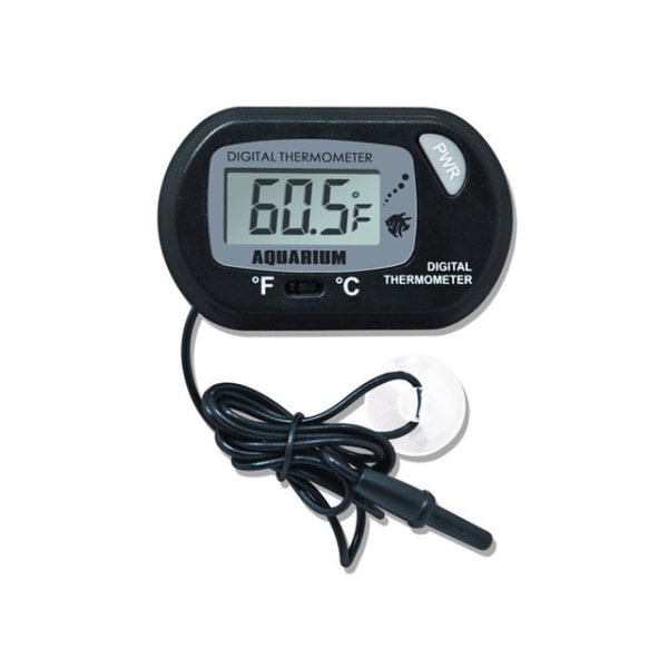 /#/Small Digital Aquarium Thermometer with Suction Cups & Probe and Battery LCD Aquarium Thermometer for Marine Aquarium Incubator Reptile Tank/#/