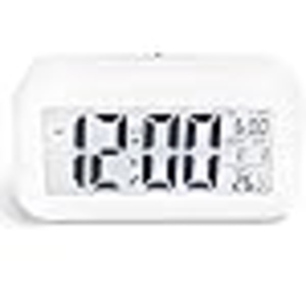 ##/Vit digital väckarklocka med LED-display##/