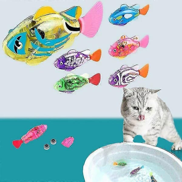 Simulerings Elektrisk Fisk Med Ljus Söt Induktions Katt Interaktiva Leksaker Ny 1PC